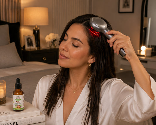 BatanaHair™ | Cepillo LED capilar + Aceite de batana